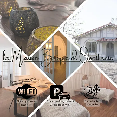 Le 17M - Maison Basque D'Occitanie Climatisee - Jardin - Parking 3 Voitures *